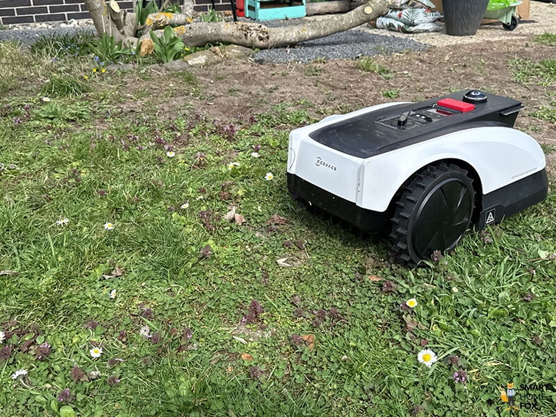 Der ECOVACS GOAT O500 Panorama schneidet den Rasen gleichmäßig.